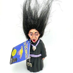 Halloween Vtg Screamer Witch Doll Screaming Sound Light-Up Eyes 4" 2003 WORKS